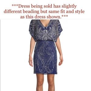 Aidan Mattox Art Deco Beaded Cocktail Dress